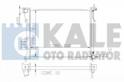 KALE OTO RADYATOR 358500 -  Радиатор, охлаждение двигателя